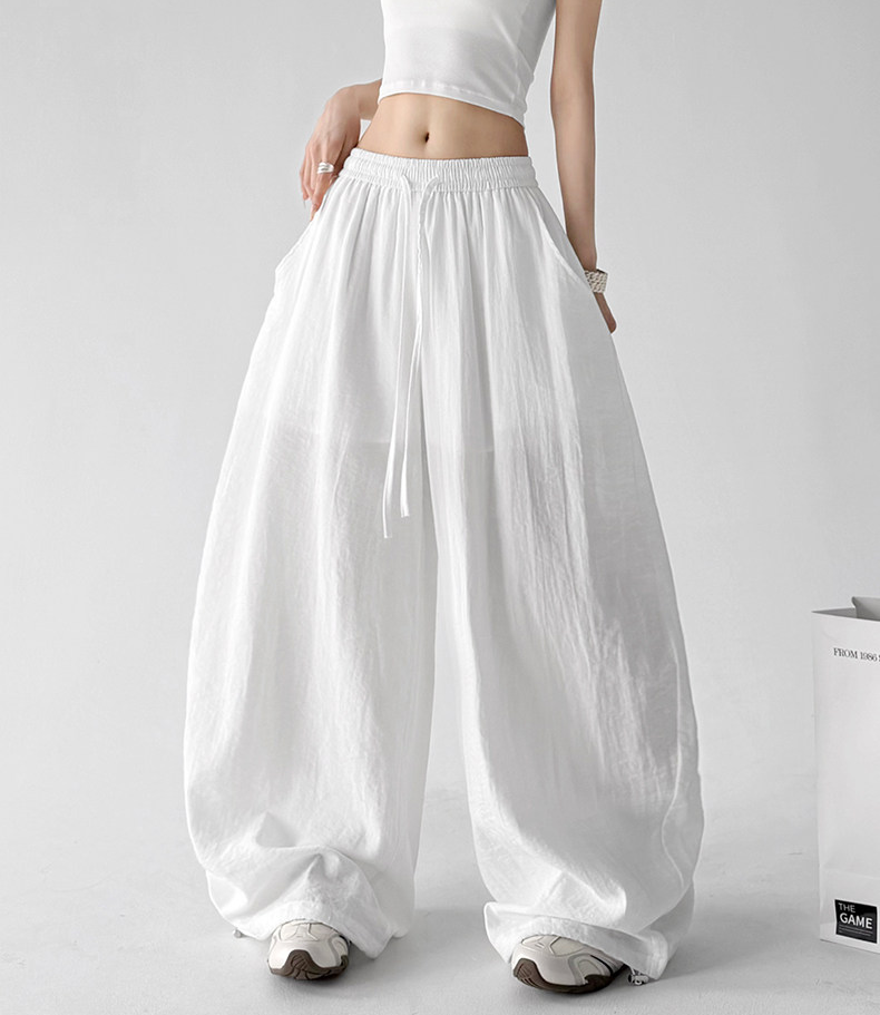 Linen-Blend Wide Leg Pants - CT66119
