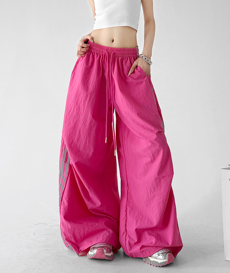 Side Stripe Parachute Pants - CT216