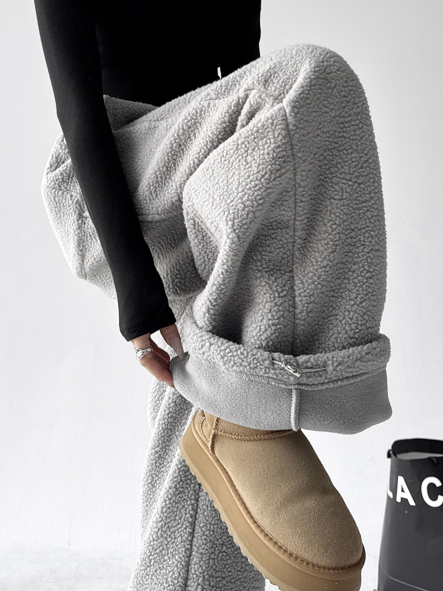 Sherpa Fleece Drawstring Sweatpants