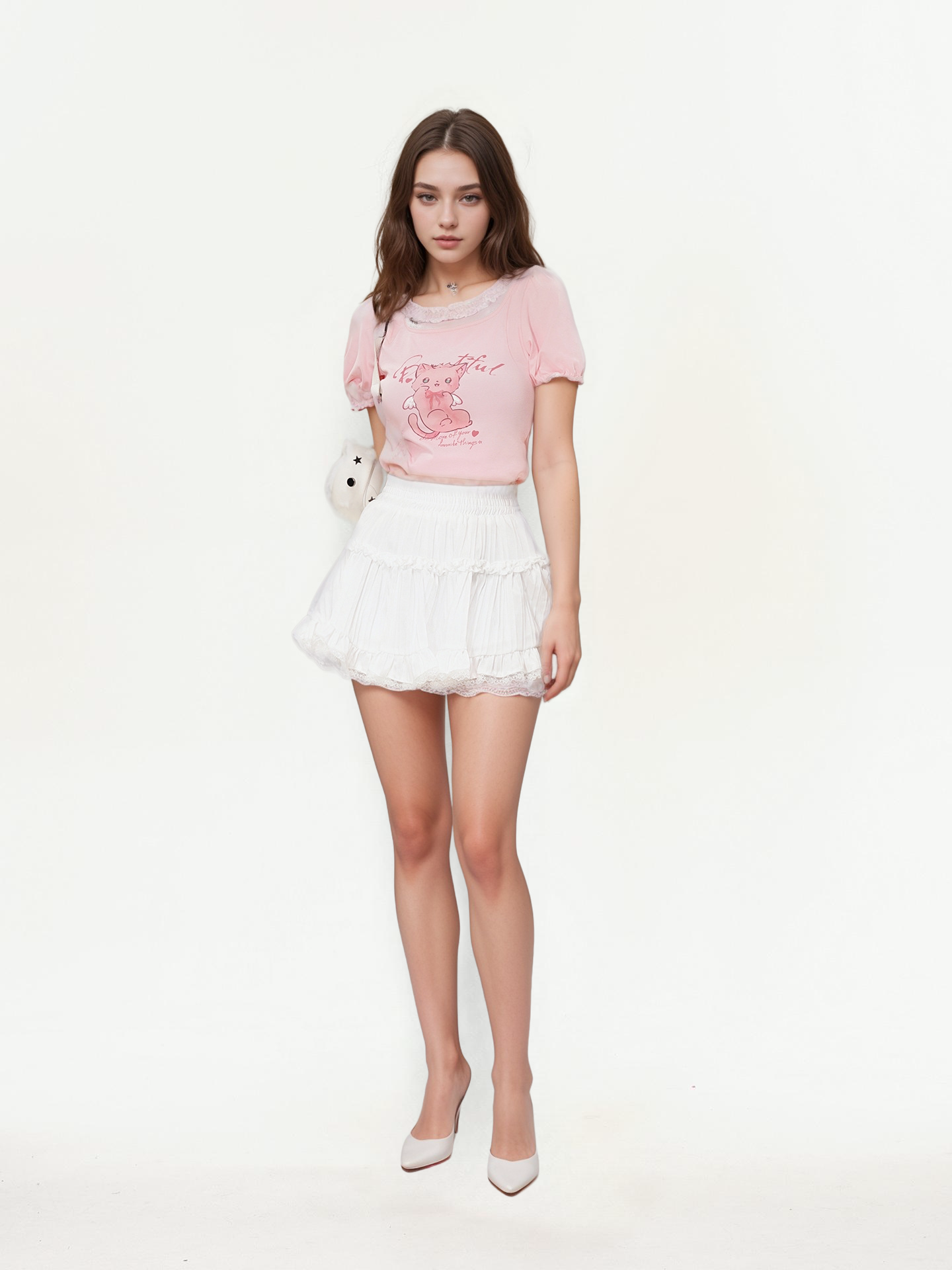 Bubble Hem Mini Skirt