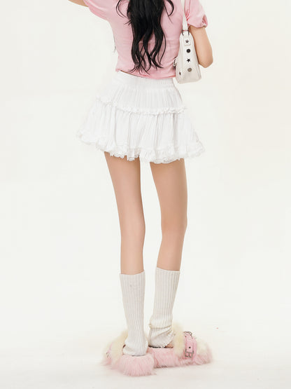 Bubble Hem Mini Skirt