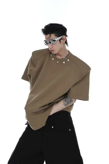 ArguE CulturE Metal Button Shoulder Pad Tee