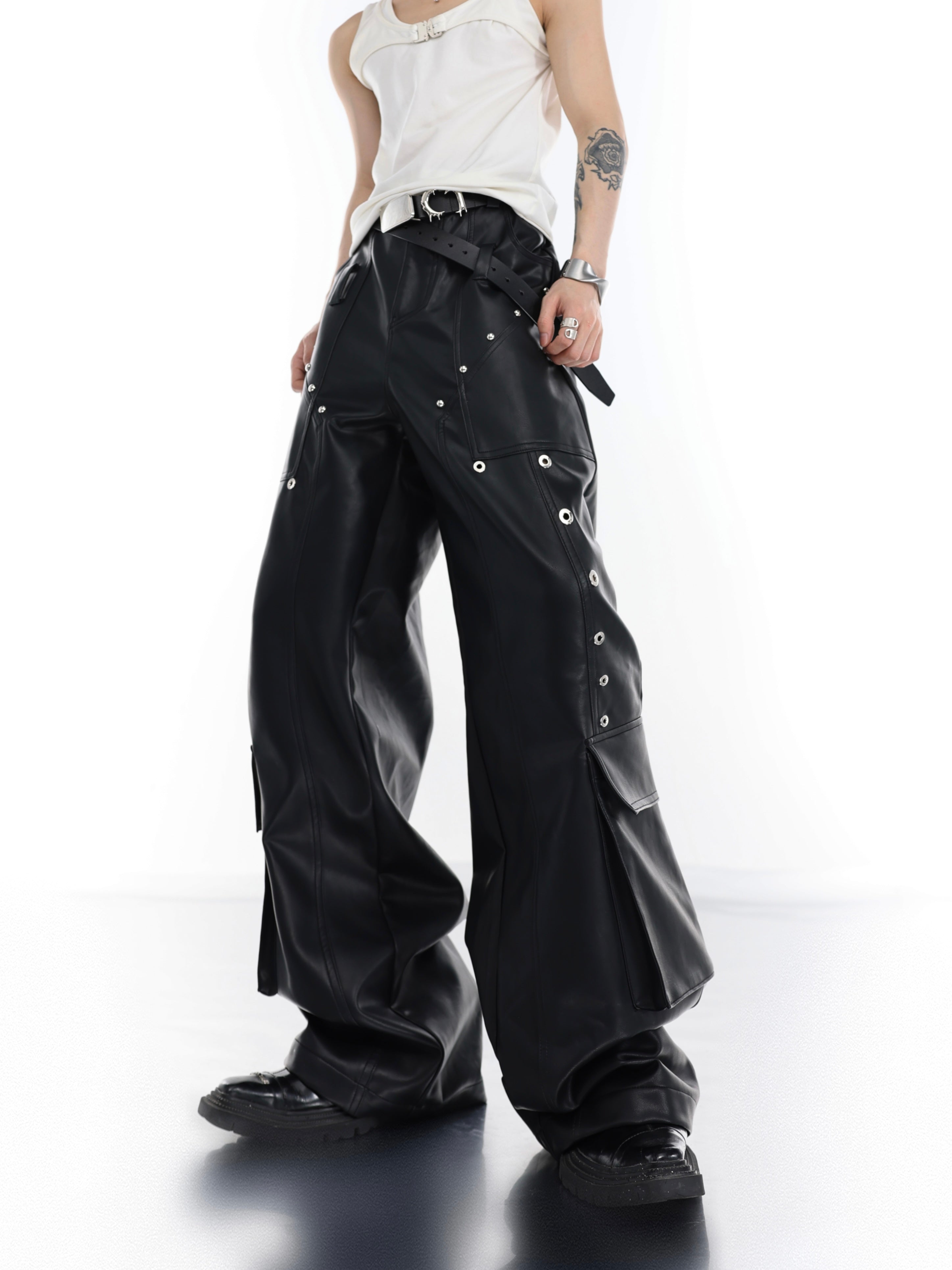 ArguE CulturE Metal Stud PU Trousers