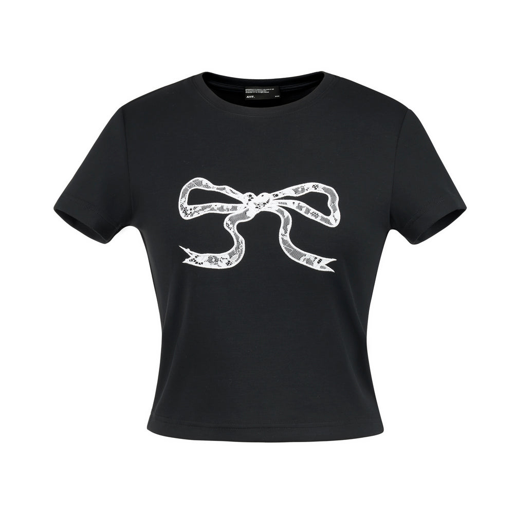 Lace Bow Tie Tee