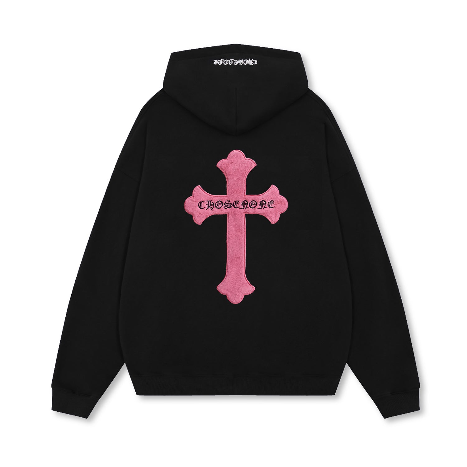 Retro Cross Puff Print Hoodie