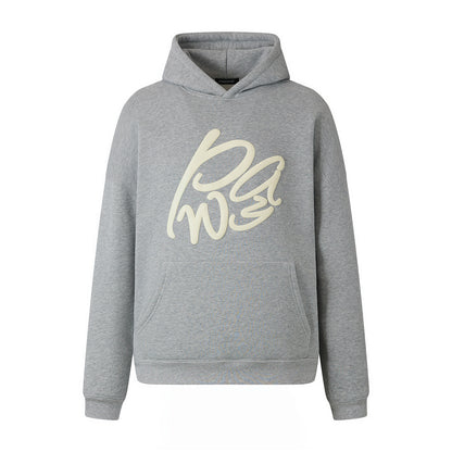 PAWY Letter Puff Print Hoodie