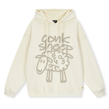 Sheep Puff Print Hoodie