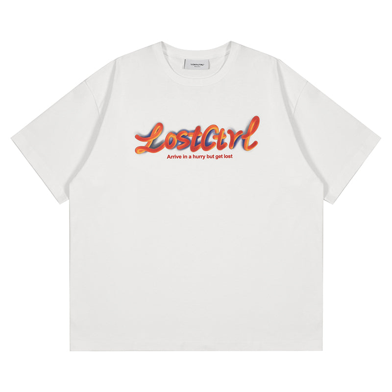 LOSTCTRL ファンガムプリント ロゴTシャツ