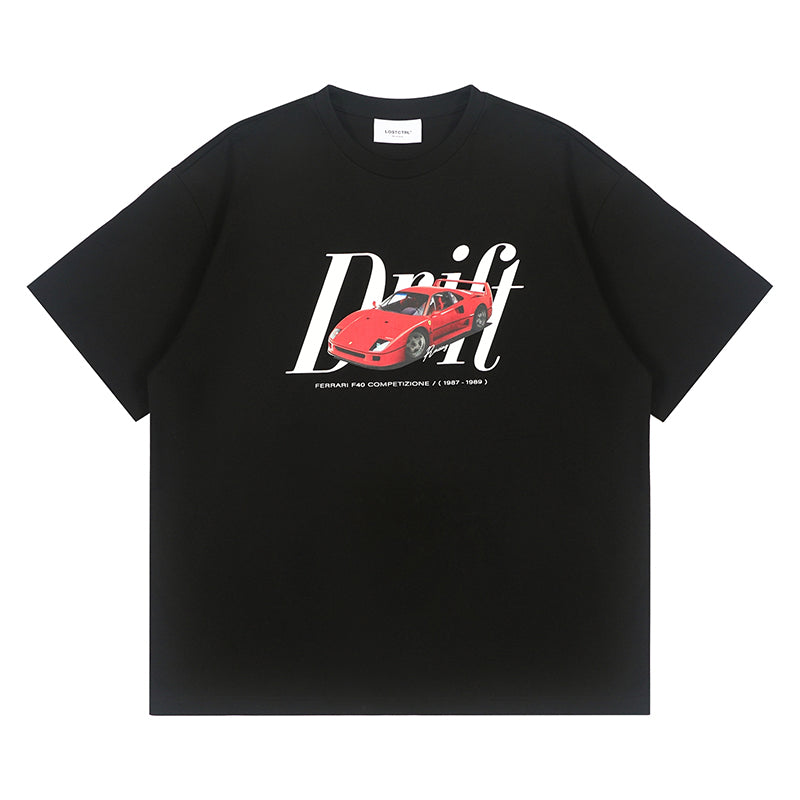 LOSTCTRL Ferrari F40 Logo Print Tee