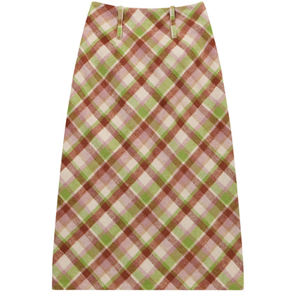 Midi Checkered Skirt