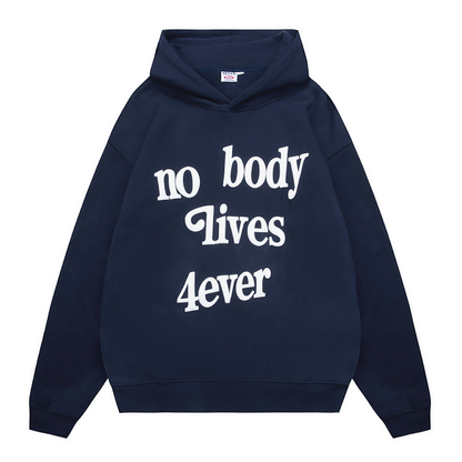 4ever Letter Puff Print Hoodie