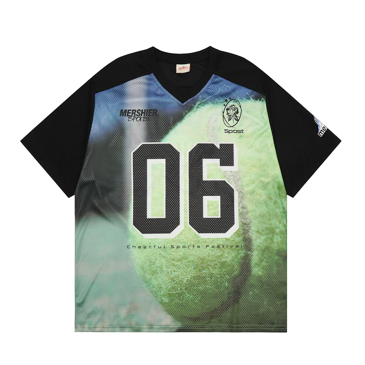 Retro Number 06 Print Jersey Tee