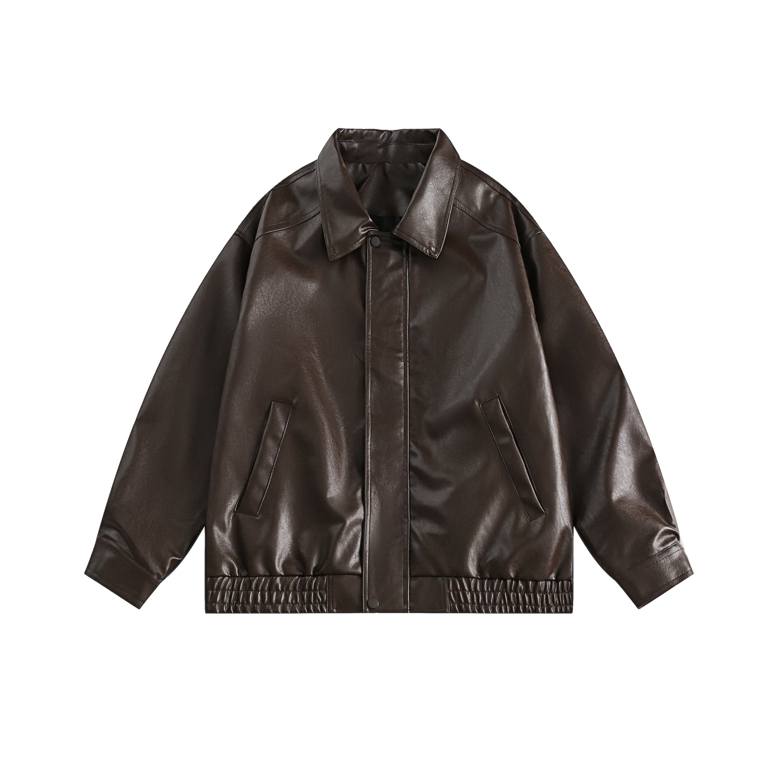 CATTEE Retro motorcycle Lapel Leather Jacket