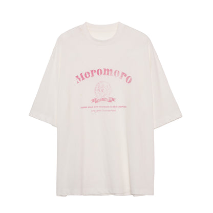 ヴィンテージ風ダメージ加工ハートロゴプリントTシャツ