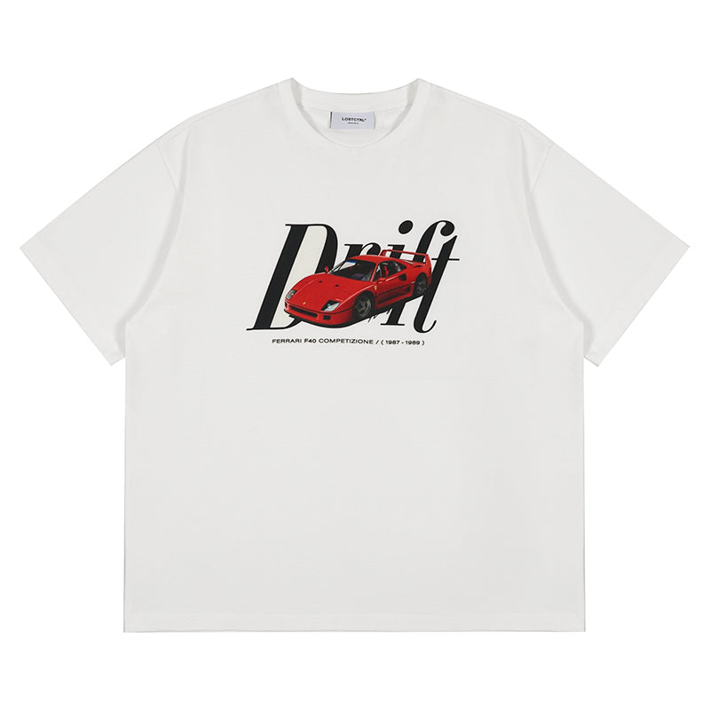 LOSTCTRL Ferrari F40 Logo Print Tee