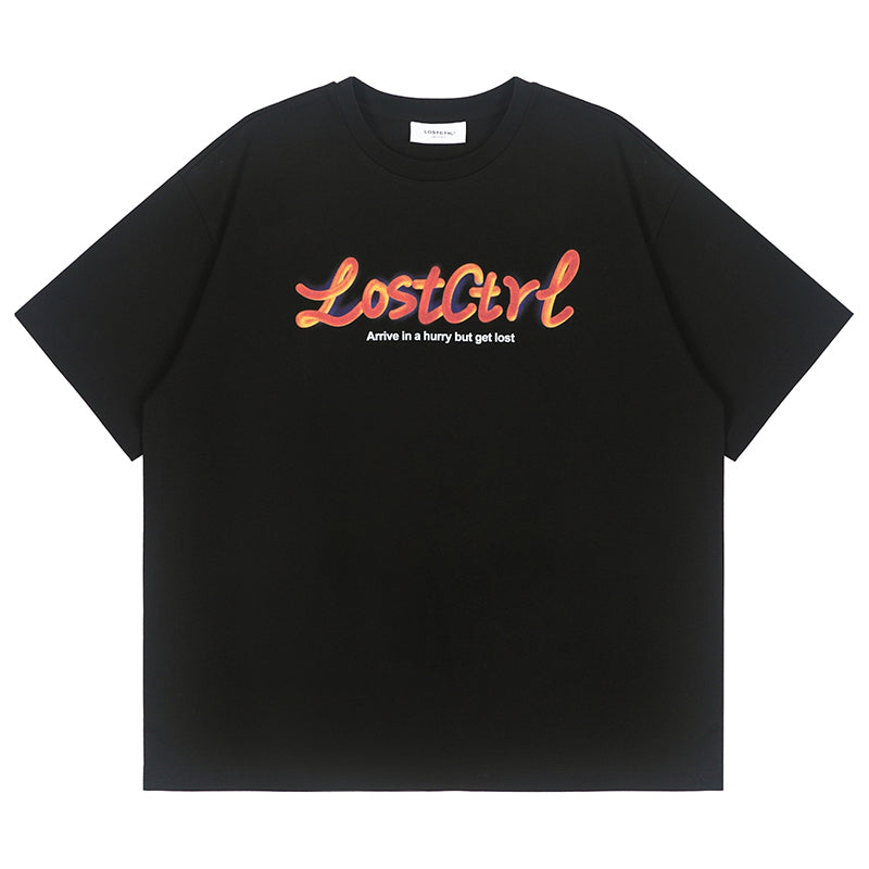 LOSTCTRL ファンガムプリント ロゴTシャツ