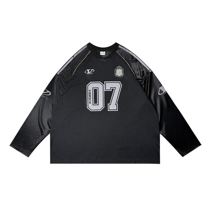 Mesh Jerseyfit Long Sleeve Athletic Shirt