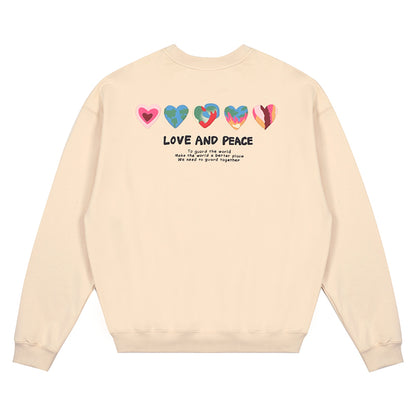 LOSTCTRL Hearts Foam Print Sweatshirt