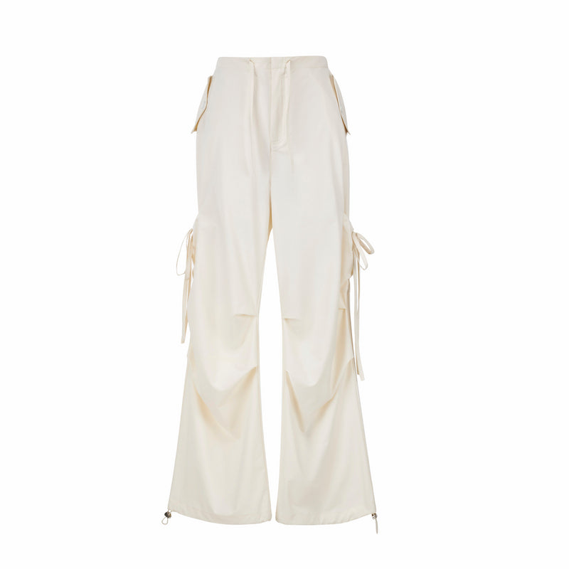 Butterfly Tie Pleated Quick-Dry Trousers