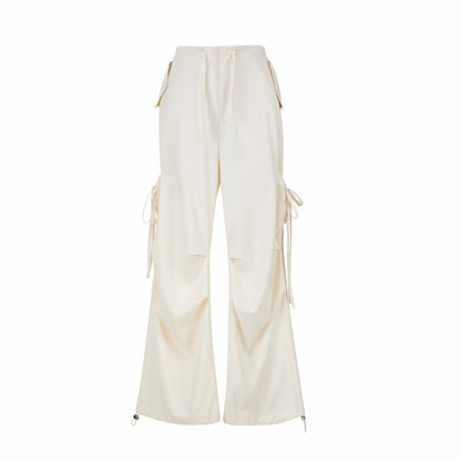 Butterfly Tie Pleated Quick-Dry Trousers