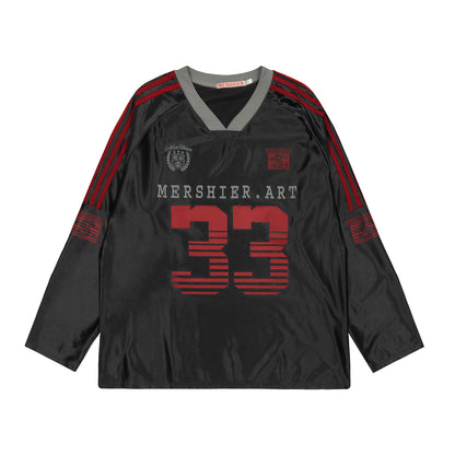 Retro Hockey Raglan Long Sleeve Jersey Tee