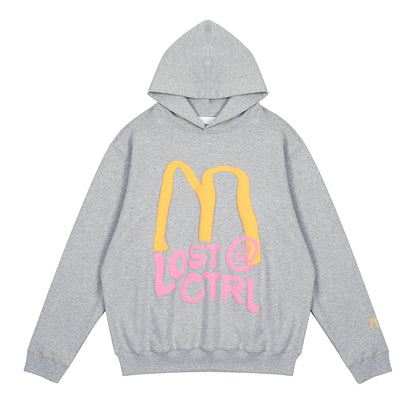 LOSTCTRL M Letter Puff Print Hoodie