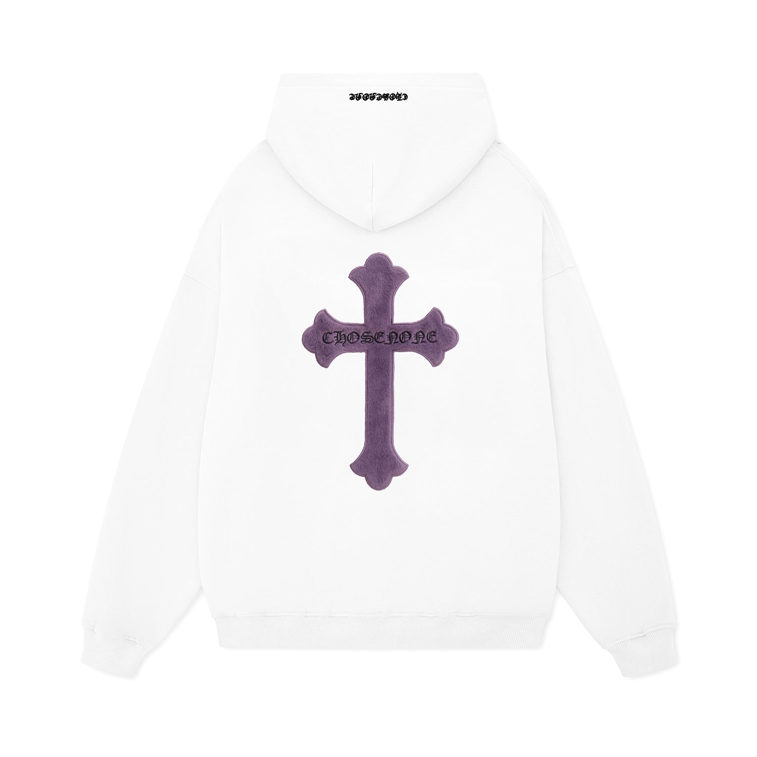 Retro Cross Puff Print Hoodie