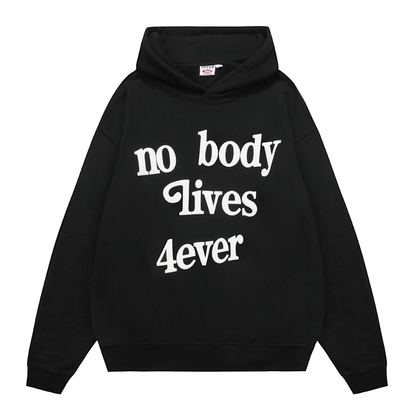 4ever Letter Puff Print Hoodie