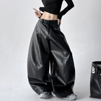 Vintage Faux Leather PU Trousers