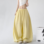 Linen Blend Extra Wide Leg Pants - CT66120