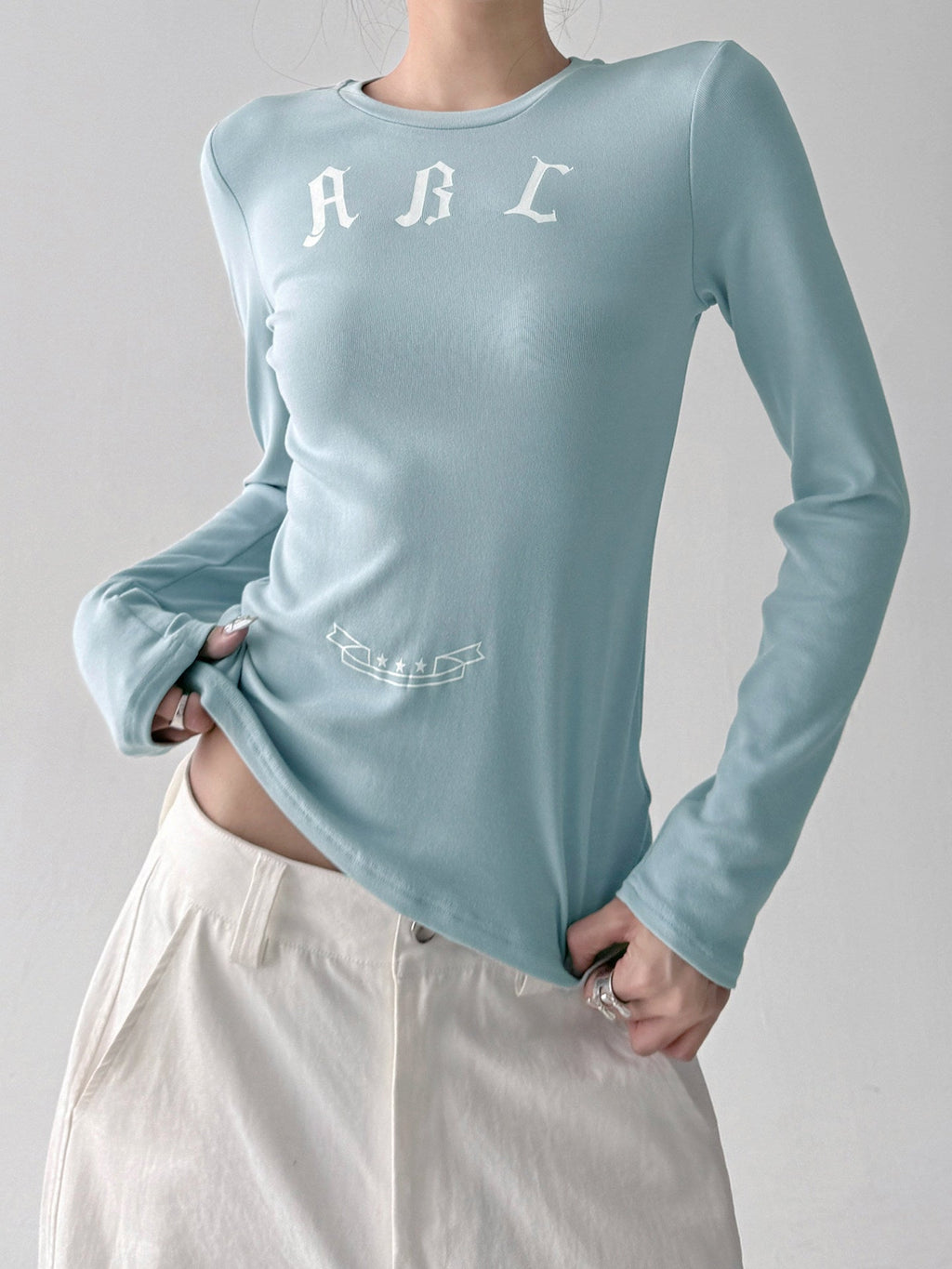 ABC Letter Fitted Long-Sleeve Top - CT52112 - COPPING THREADS - CT ORIGINALS