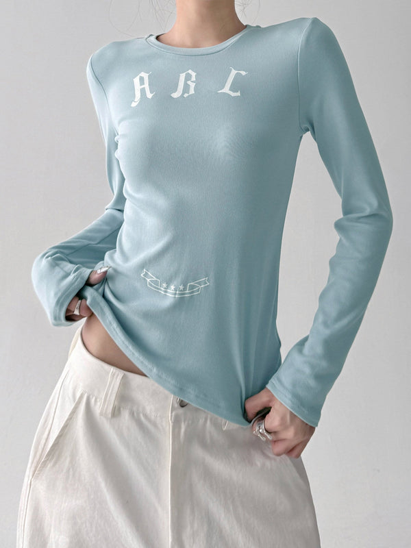 ABC Letter Fitted Long-Sleeve Top - CT52112 - COPPING THREADS - CT ORIGINALS