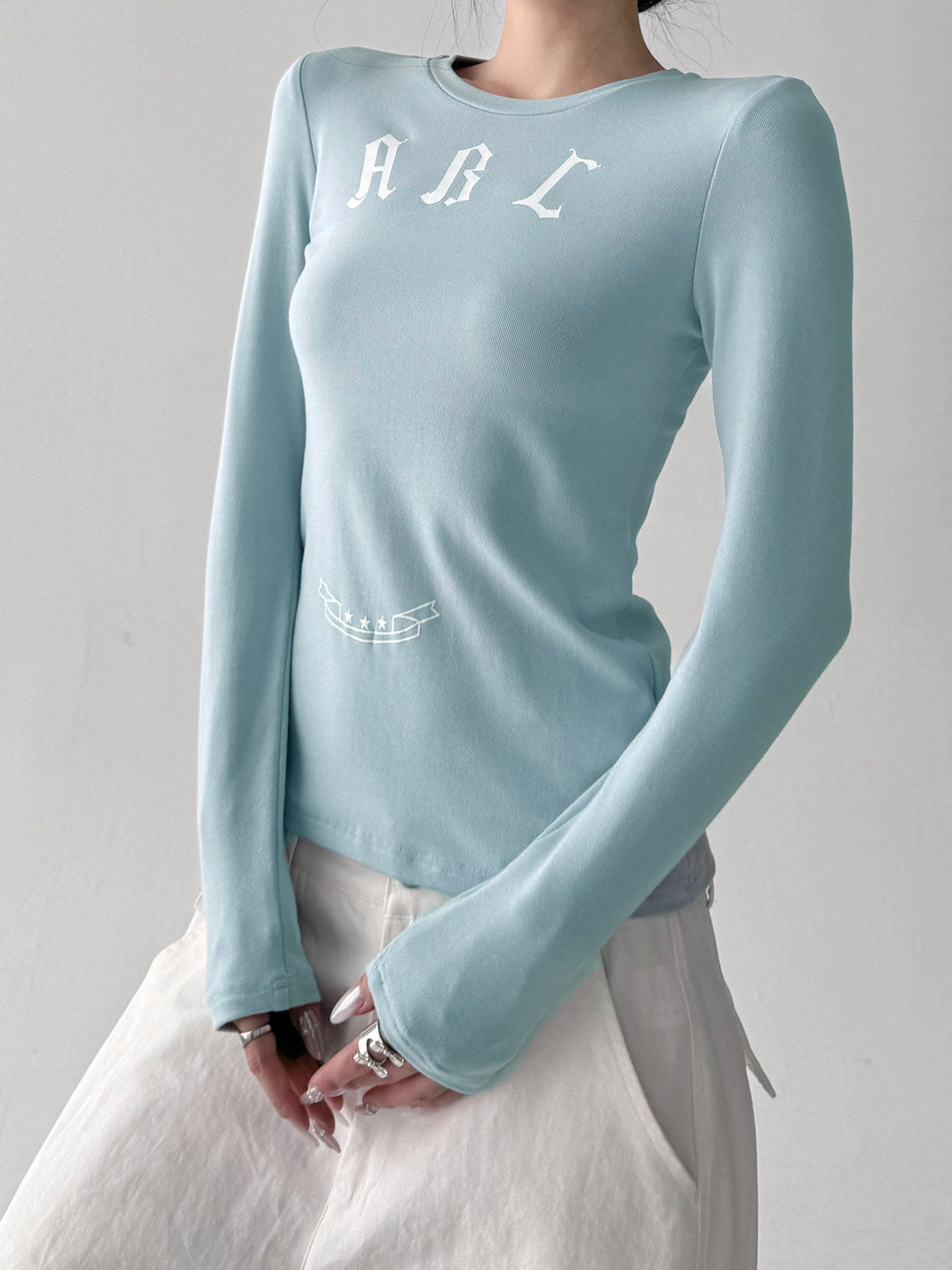 ABC Letter Fitted Long-Sleeve Top - CT52112 - COPPING THREADS - CT ORIGINALS