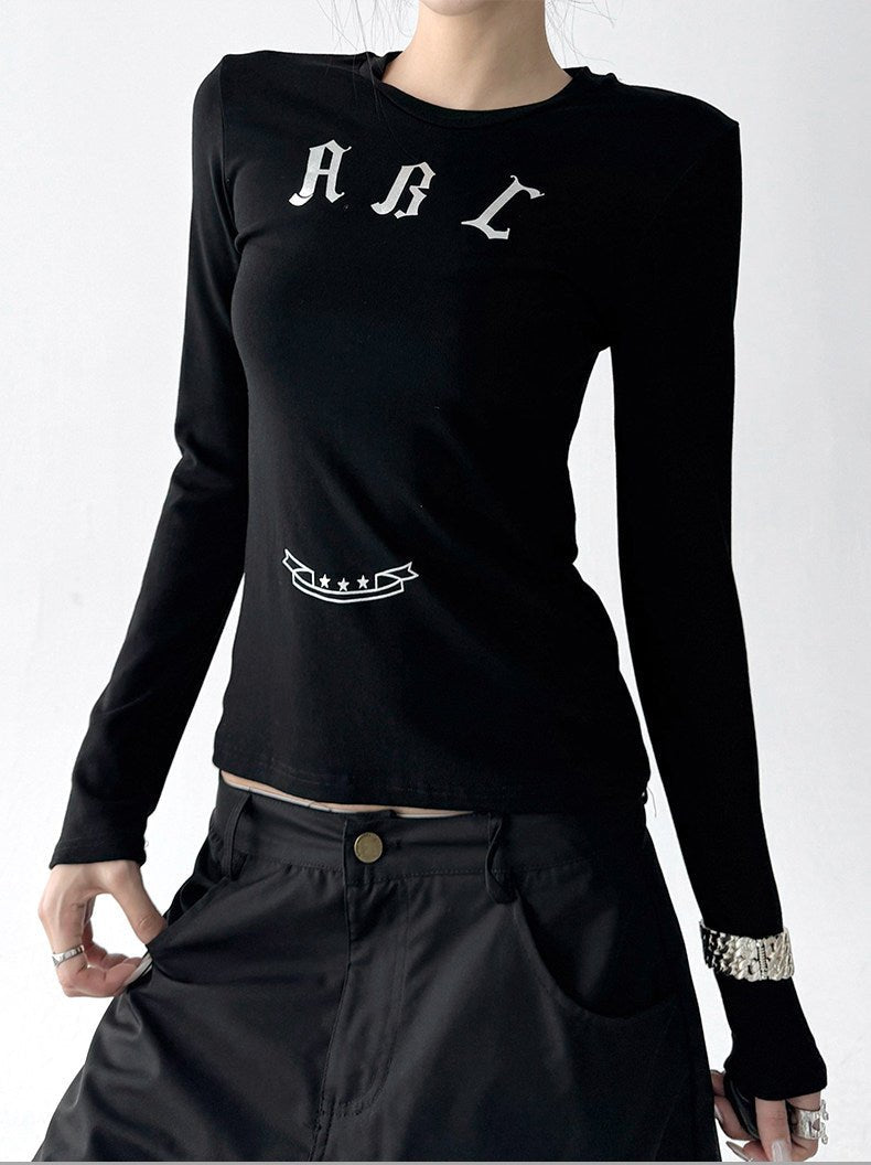 ABC Letter Fitted Long-Sleeve Top - CT52112 - COPPING THREADS - CT ORIGINALS