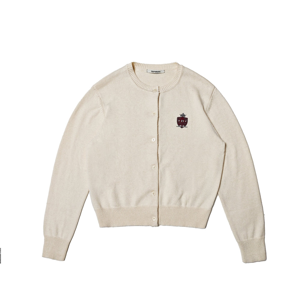 Academic Embroidered Badge Knitted Cardigan - COPPING THREADS - MOROMORO