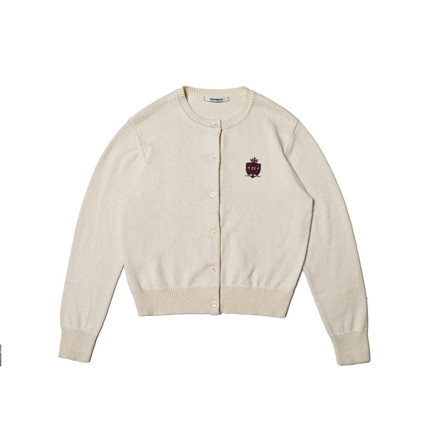 Academic Embroidered Badge Knitted Cardigan - COPPING THREADS - MOROMORO