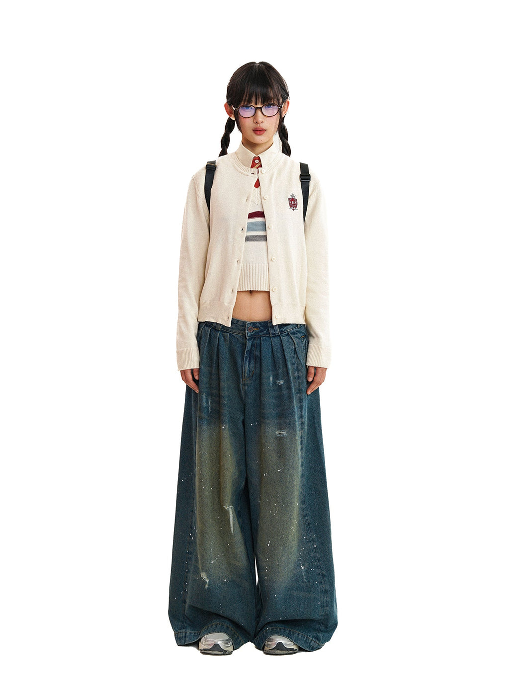 Academic Embroidered Badge Knitted Cardigan - COPPING THREADS - MOROMORO