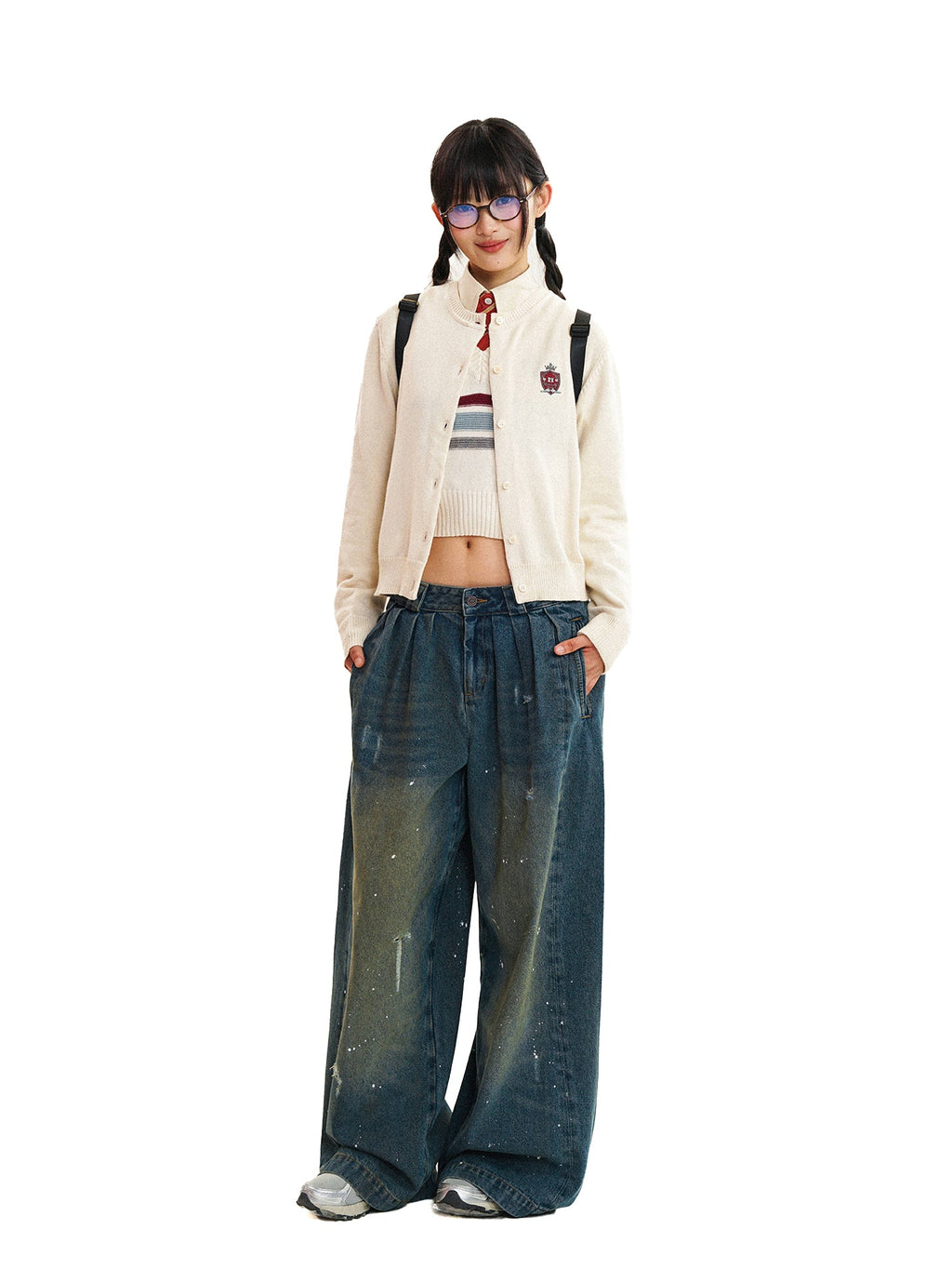 Academic Embroidered Badge Knitted Cardigan - COPPING THREADS - MOROMORO