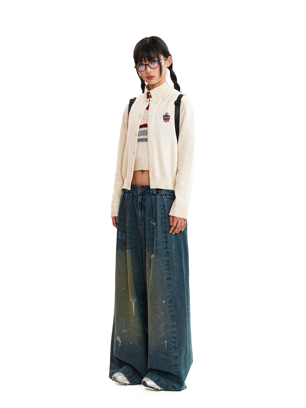 Academic Embroidered Badge Knitted Cardigan - COPPING THREADS - MOROMORO