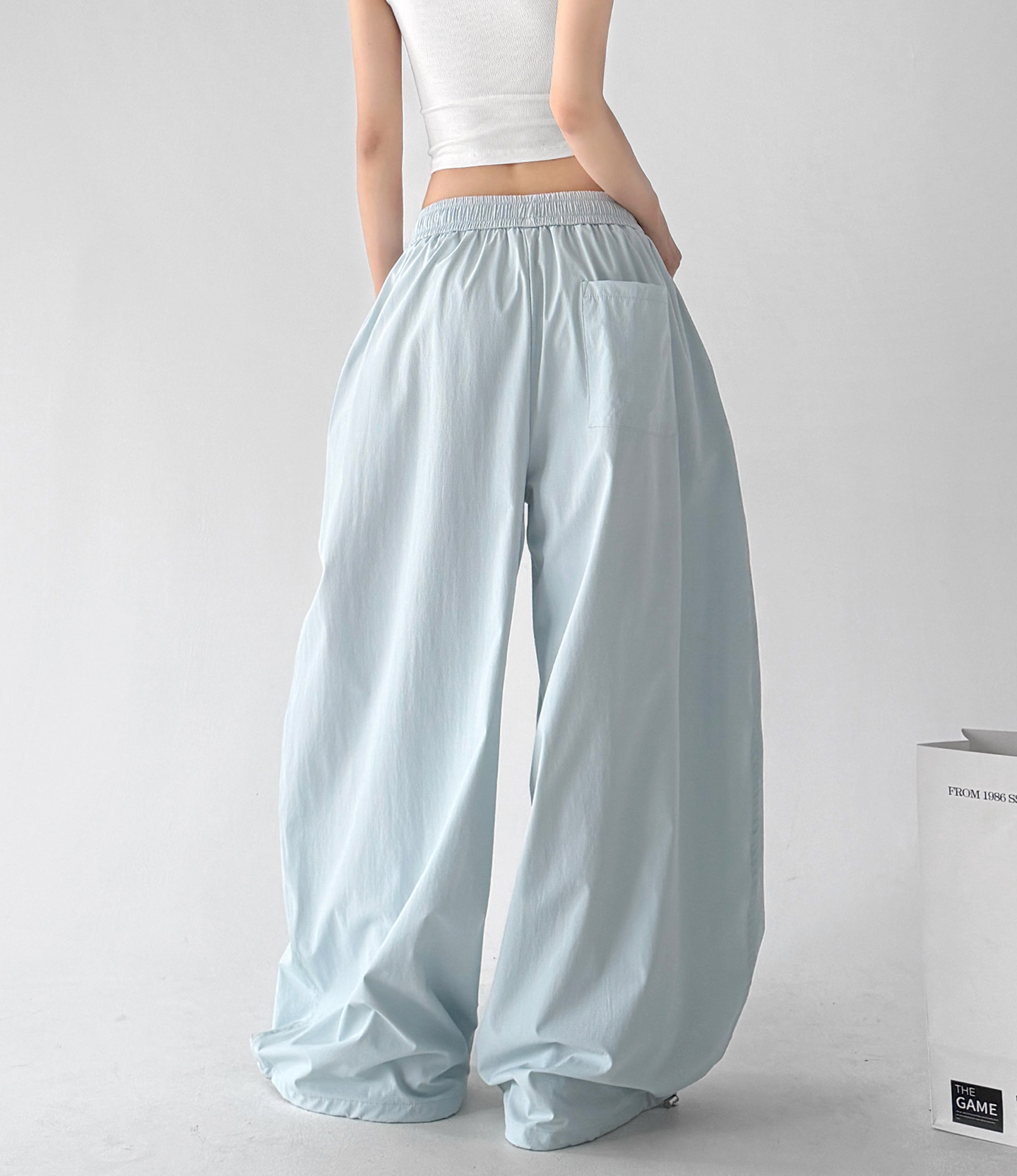 Wide Leg Parachute Cargo Pants - CT66130 Secondary image