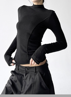 Mock Neck Slim Fit Long Sleeve Top - CT5161