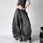 Adjustable Drawstring High - Waist Wide - Leg Pants - COPPING THREADS - CT Select