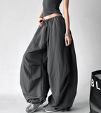 Adjustable Drawstring High - Waist Wide - Leg Pants - COPPING THREADS - CT Select