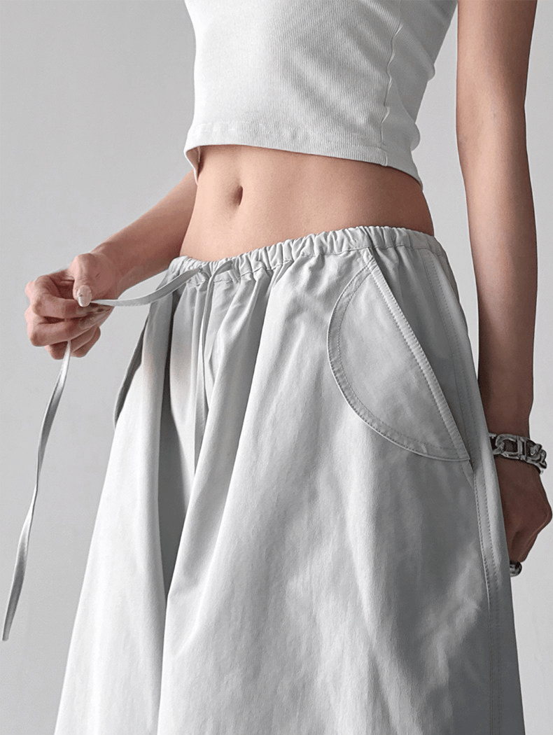 Adjustable Drawstring High - Waist Wide - Leg Pants - COPPING THREADS - CT Select