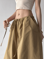 Adjustable Drawstring High - Waist Wide - Leg Pants - COPPING THREADS - CT Select