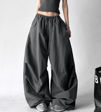 Adjustable Drawstring High - Waist Wide - Leg Pants - COPPING THREADS - CT Select