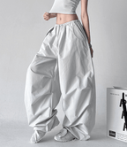Adjustable Drawstring High - Waist Wide - Leg Pants - COPPING THREADS - CT Select