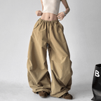 Adjustable Drawstring High - Waist Wide - Leg Pants - COPPING THREADS - CT Select