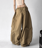 Adjustable Drawstring High - Waist Wide - Leg Pants - COPPING THREADS - CT Select