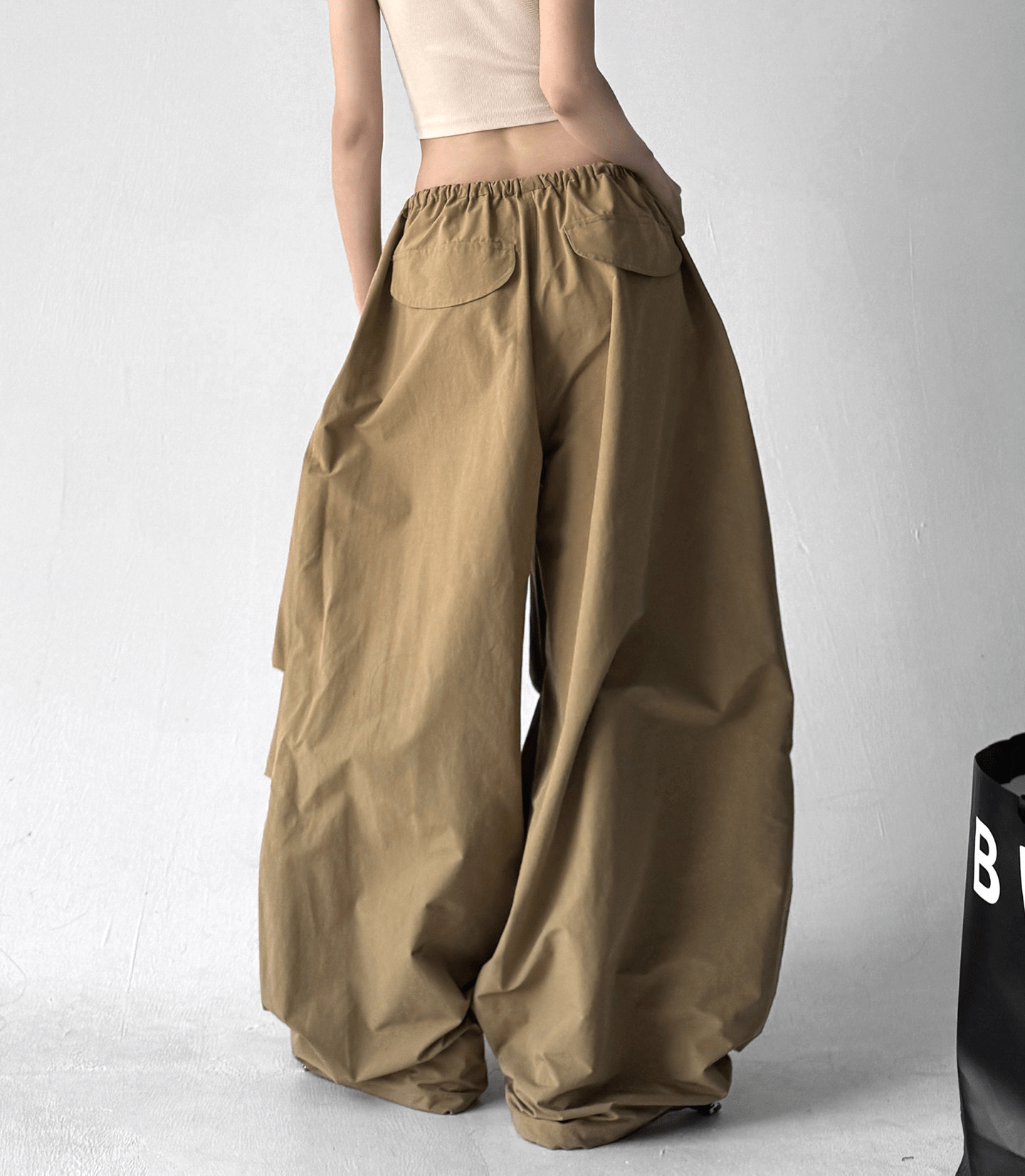 Adjustable Drawstring High - Waist Wide - Leg Pants - COPPING THREADS - CT Select